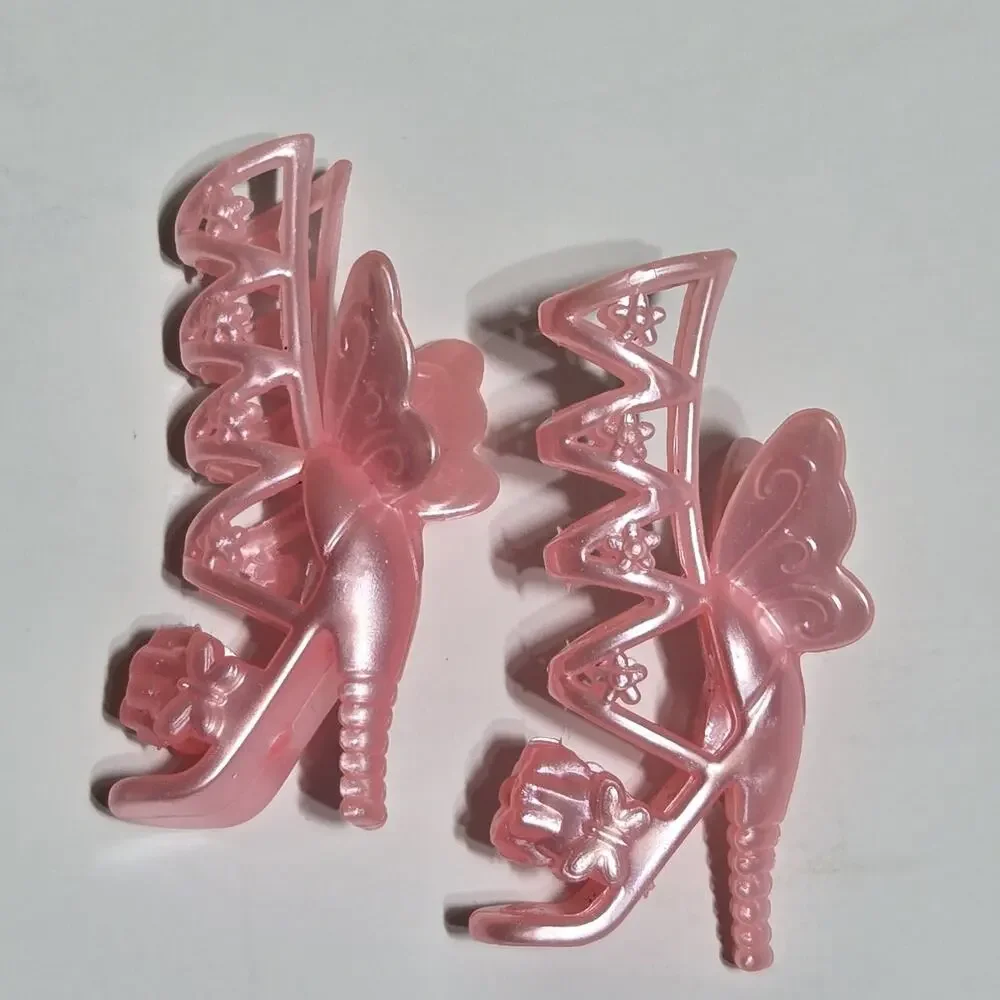 Mattel Barbie‎ Doll Shoes, Dreamtopia Pearl Pink Butterfly Wings High Heels